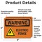 Signmission Electric Fence With Symbol OSHA Warning Sign, Vinyl Decal, 5in W x 3.5in L, 2PK OS-2PACK-WS-D-35-L-12088 - alternate 4